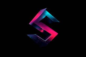 create unique fantasy cyberpunk horror logo