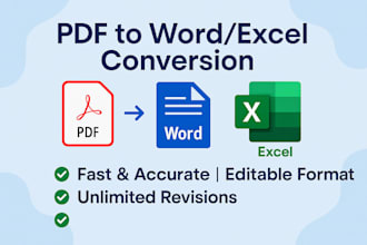 pdf to word or excel conversion fast and accurate