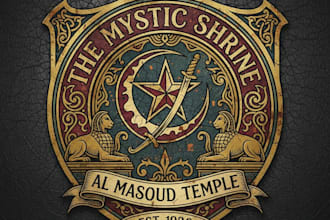 design a sacred vintage shrine logo for your brand