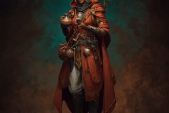 draw dnd character art, fantasy character illustration
