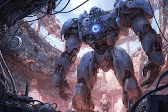 design spectacular robots, cyborgs and mechs