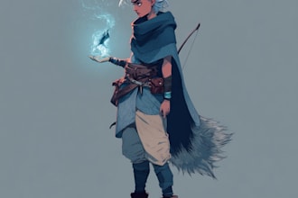 your dnd character art or rpg character, character design