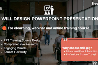 design powerpoint presentations for elearning, webinars and online training