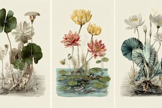 make botanical illustrations for your posters