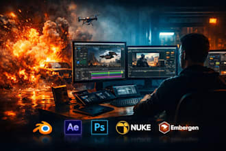 train you in vfx, cgi, blender, after effects, nuke like a studio professional