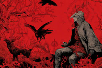 draw horror and gothic line art illustrations
