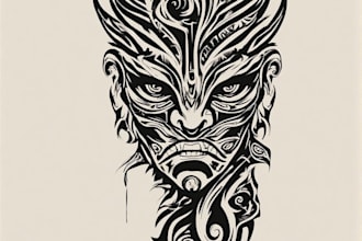 design a custom tribal tattoo and ornamental prints