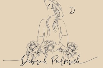 draw hand drawn botanical line art for tattoo, packaging, and floral logo