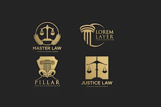 make unique law, attorney, law firm logo design