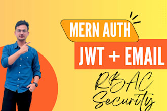 add jwt authentication, email verification, rbac in web app