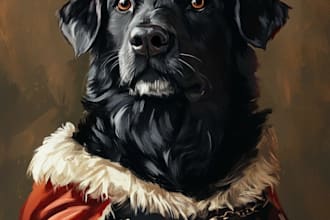 custom pet portrait, dog portrait, cat portrait drawing
