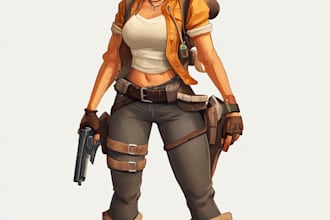 design 2d game characters and sprites animation