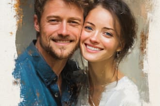 paint digital oil painting portraits