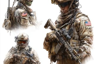 draw military themed illustrations