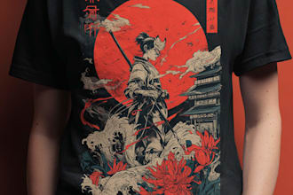 design japanese t shirt illustration
