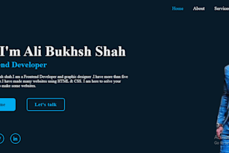 do frontend development with html CSS and java script
