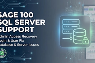 fix sage 100 sql database issues and recover admin access