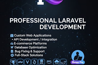 develop a professional laravel website or web application