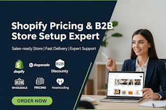 setup shopify pricing shopacado discounty b2b wholesale heartcoding website