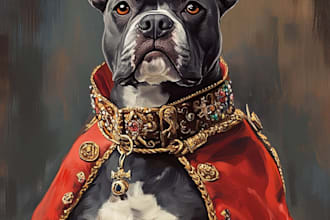 create a custom pet portrait