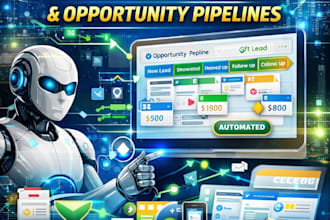 build gohighlevel CRM automations and workflows, opportunity pipeline stages