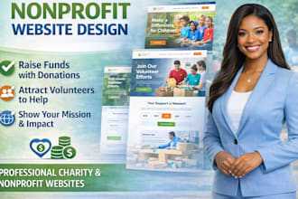 design a squarespace notary, nonprofit, charity, ngo,  donation, 501c3 website