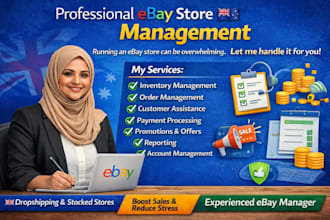 manage your ebay UK and australia dropshipping store for consistent sales