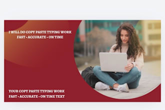 do accurate data entry, copy paste and typing work