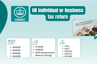 prepare UK tax return filing for individual or business