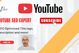 create SEO optimized youtube titles, tags, description