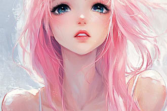 illustrate graphic anime character design