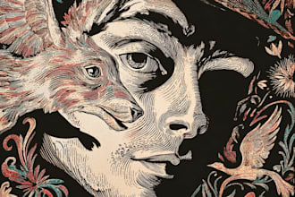 create awesome linocut illustration for your brand