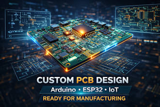design a custom pcb schmatic layout ready for electronic project manufacturing