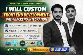 custom front end development with backend integration