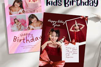 design a customize birthday invitation for kids