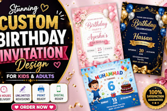design for you birthday party invitation cards