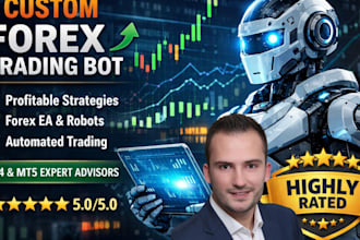 develop custom forex trading bot with profitable strategies, forex ea, forex bot