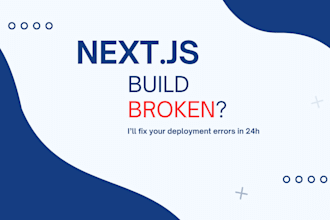 fix your nextjs build or deployment errors in 24 hours