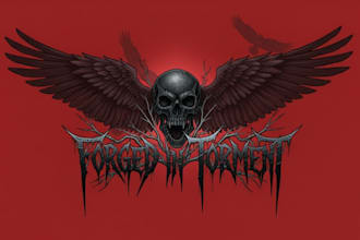 do technical progressive metal style logo for your brand