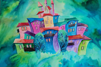 paint watercolor portrait painting for you