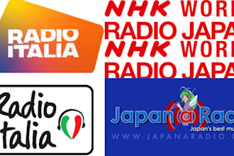 promote your song and ads on top italy radio, iheart, japan radio live