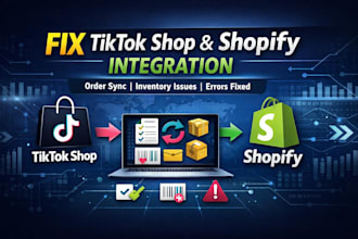 setup and sync shopify product to tiktok shop product listing and optimization