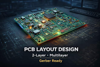 design 2 layer multilayer pcb layout from your schematic