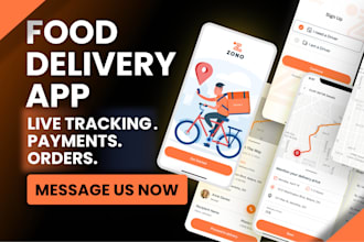 design and develop a custom food delivery apps with react, admin system included