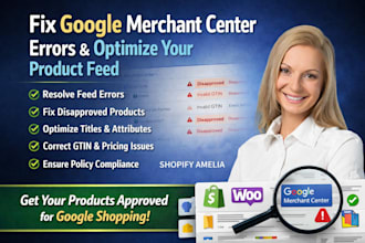 fix and optimize product feed google merchant center, fix product feed errors