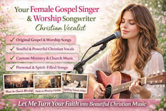 be your female gospel singer, worshp singer, songwriter, christain vocalist