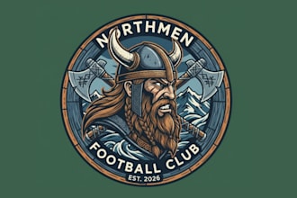 make wonderful viking mascot logo design with business