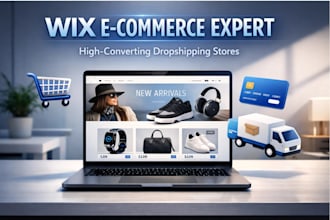 design a high converting wix ecommerce store or dropshipping  site
