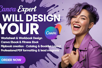 design canva lead magnet, ebook, workbook, digital planner, fillable PDF layout