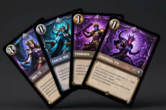 do card game design custom deck design tarot card board game design game artwork